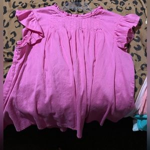 Pink ruffle shirt